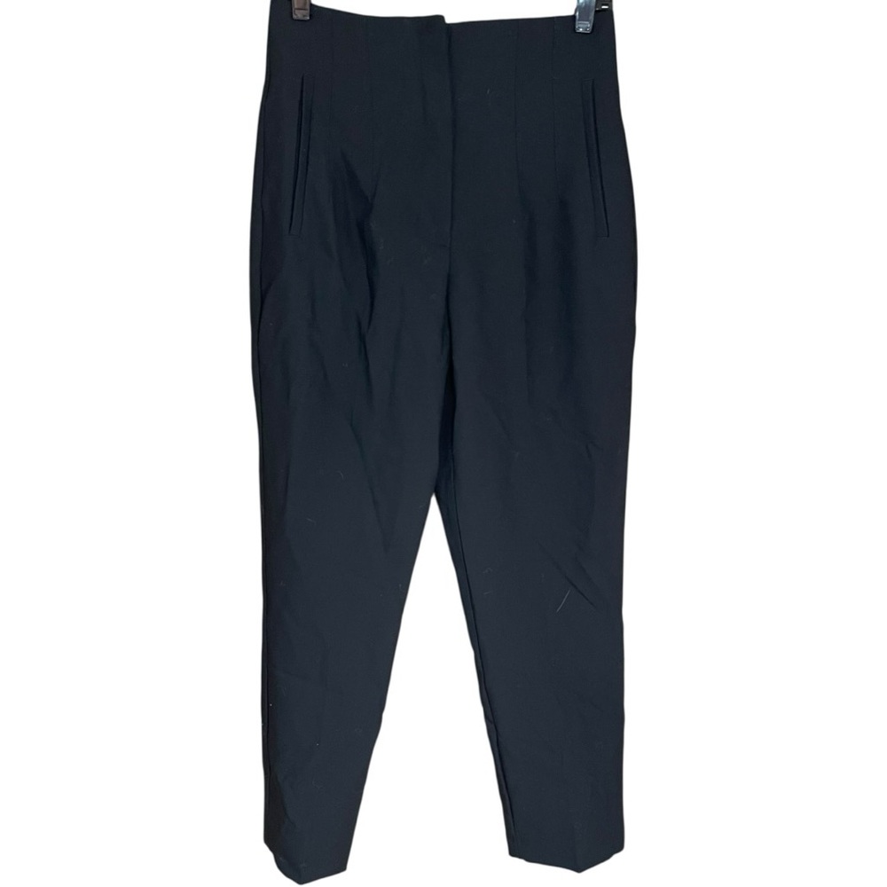 Zara High Waisted Trousers Black